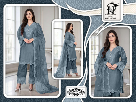 Naimat Fashion NFS-1207 Cotton Embroidered Pakistani Suit Set