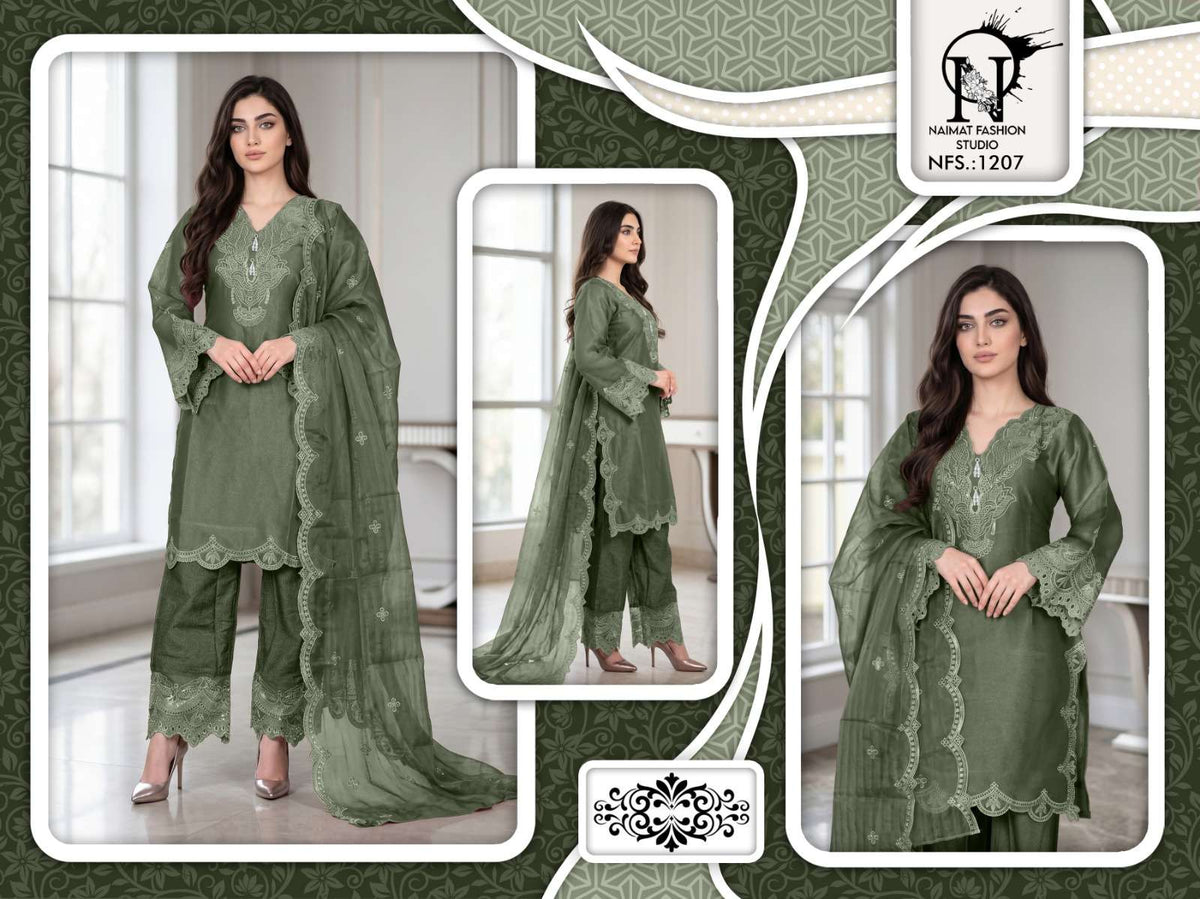 Naimat Fashion NFS-1207 Cotton Embroidered Pakistani Suit Set