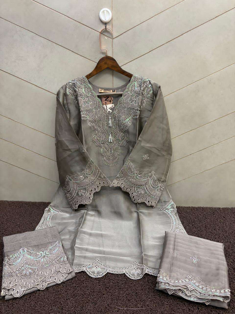 Naimat Fashion NFS-1207 Cotton Embroidered Pakistani Suit Set