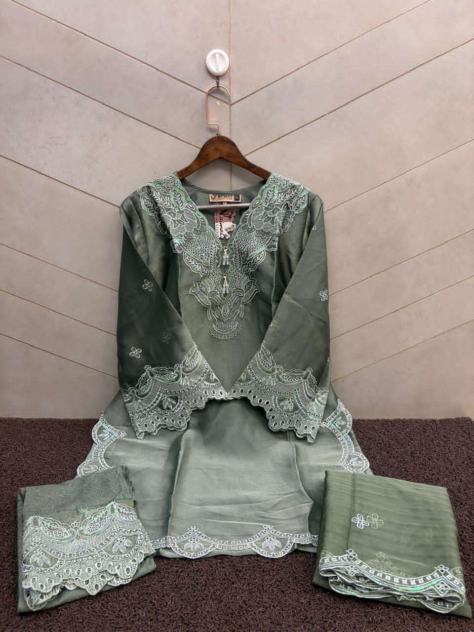 Naimat Fashion NFS-1207 Cotton Embroidered Pakistani Suit Set