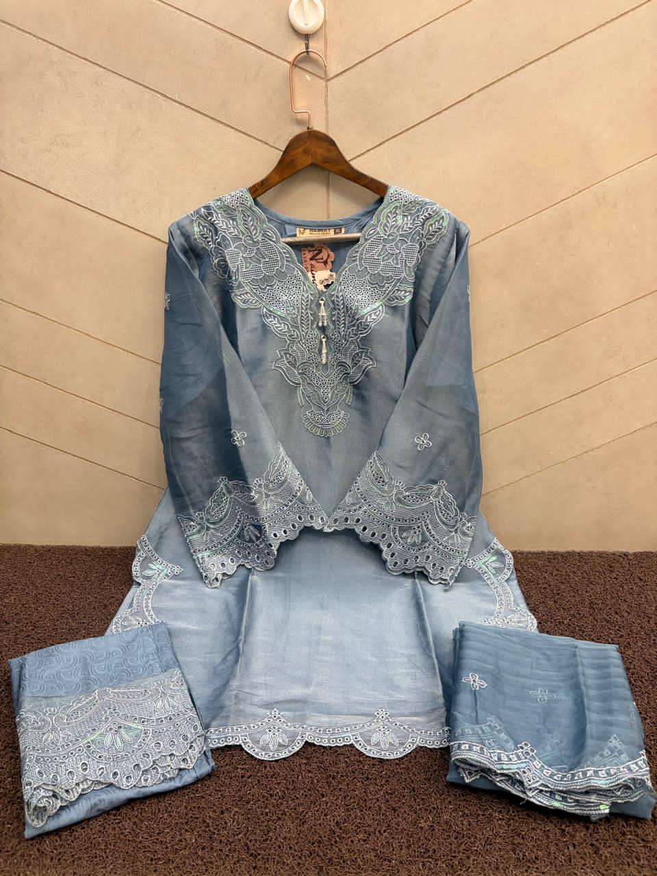 Naimat Fashion NFS-1207 Cotton Embroidered Pakistani Suit Set