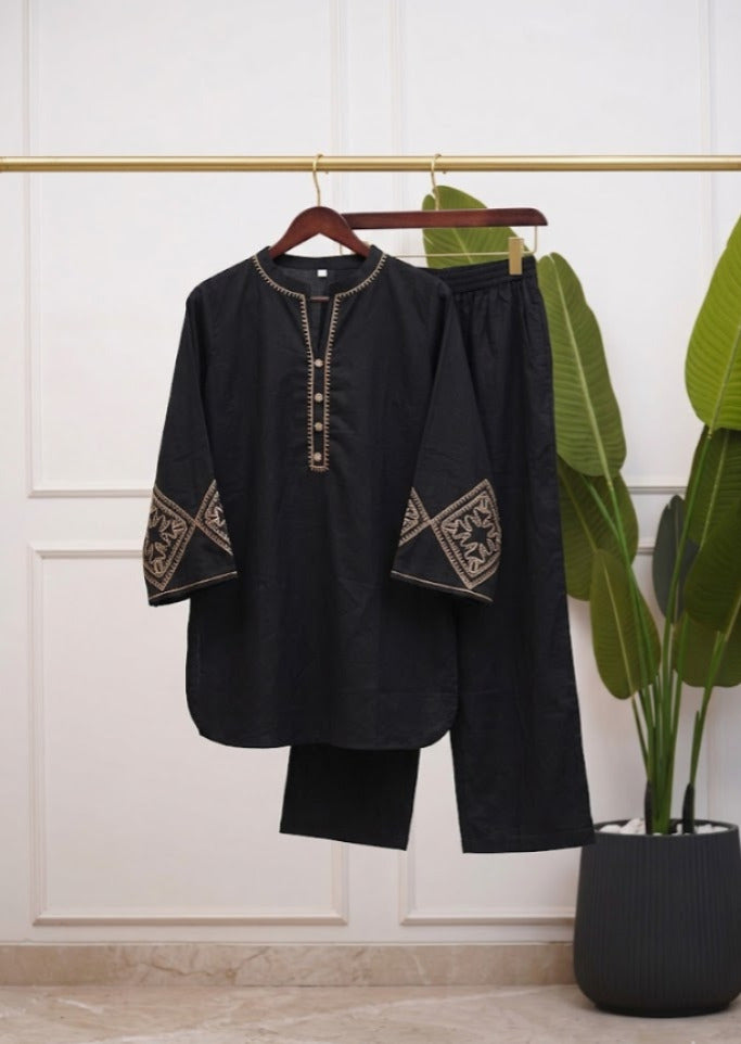 Naisha K 1003 Cotton Flex Embroidered Co Ord Set