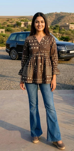 Naisha K 1024 Cotton Printed Tops Collection