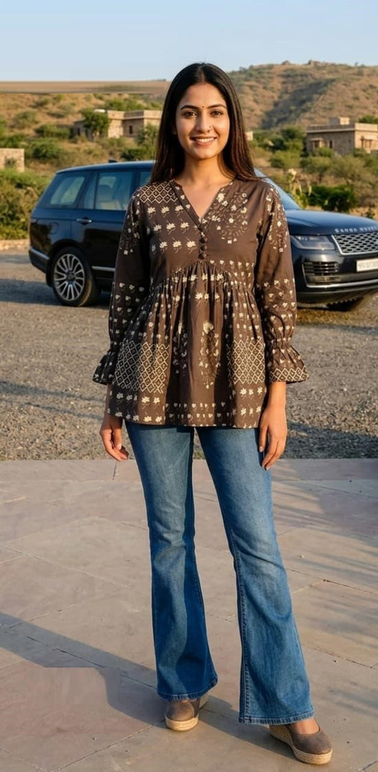 Naisha K 1024 Cotton Printed Tops Collection