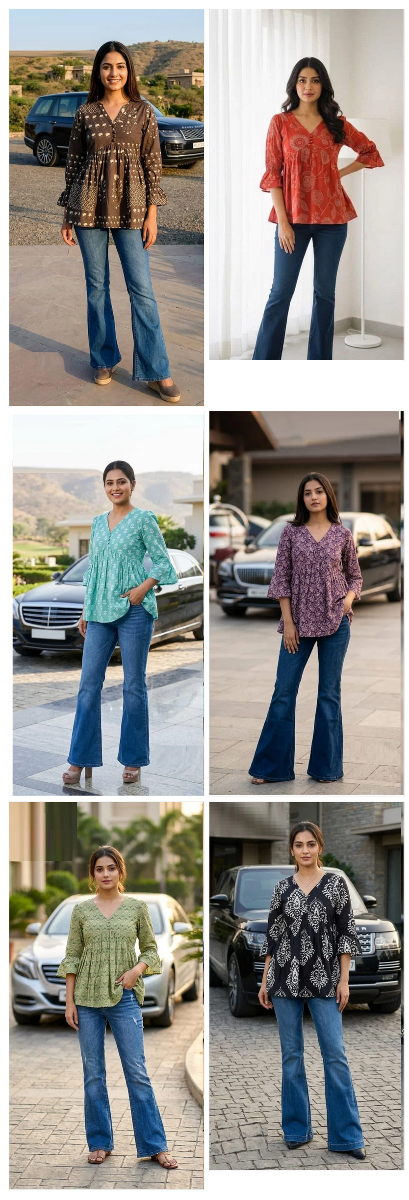 Naisha K 1024 Cotton Printed Tops Collection