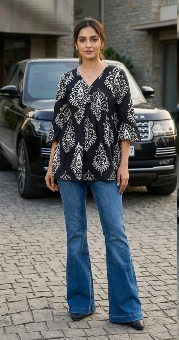 Naisha K 1024 Cotton Printed Tops Collection