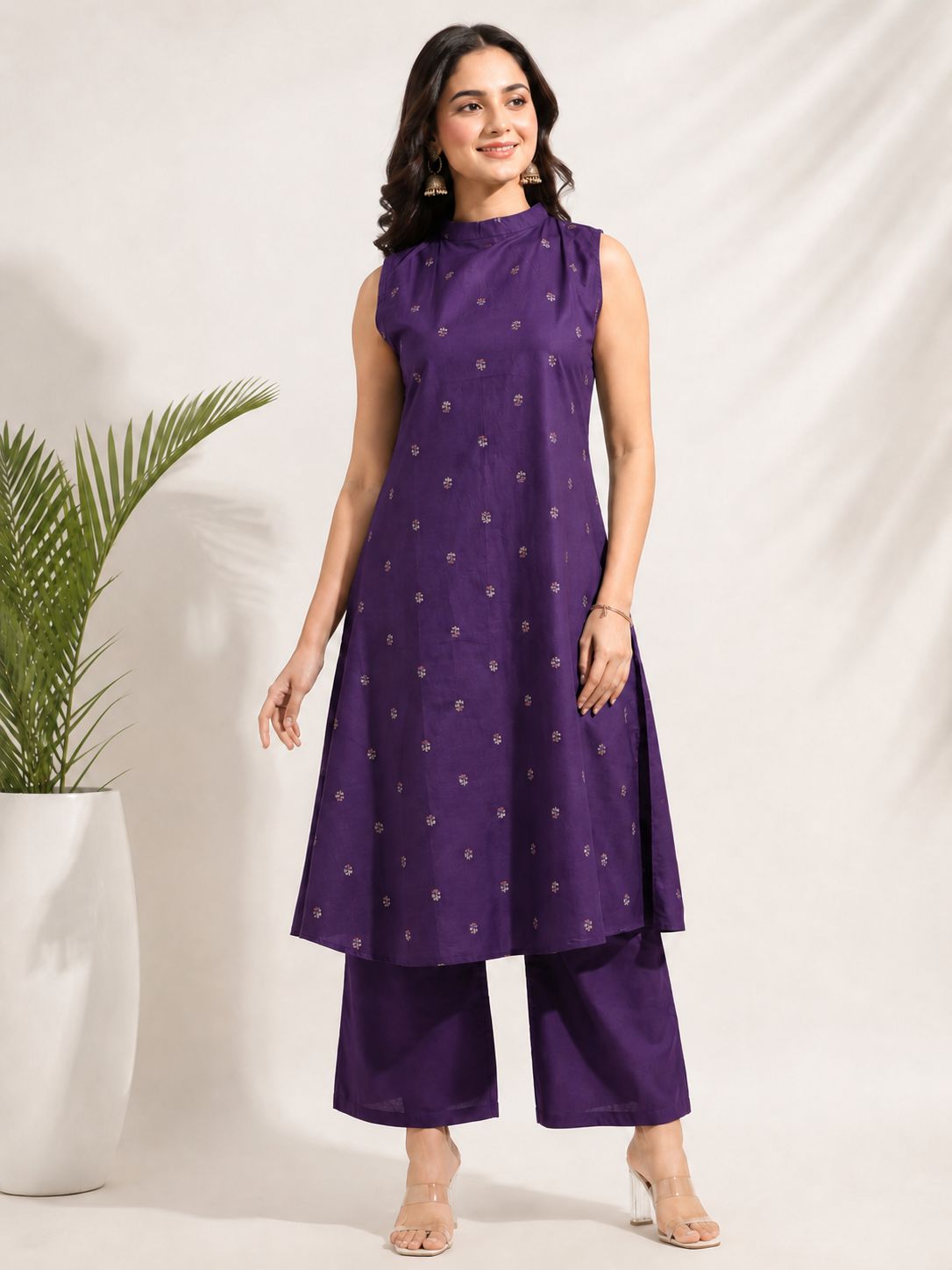 Naisha K 1058 Dhabu Cotton Kurti Pant Set - Amrah Wholesale