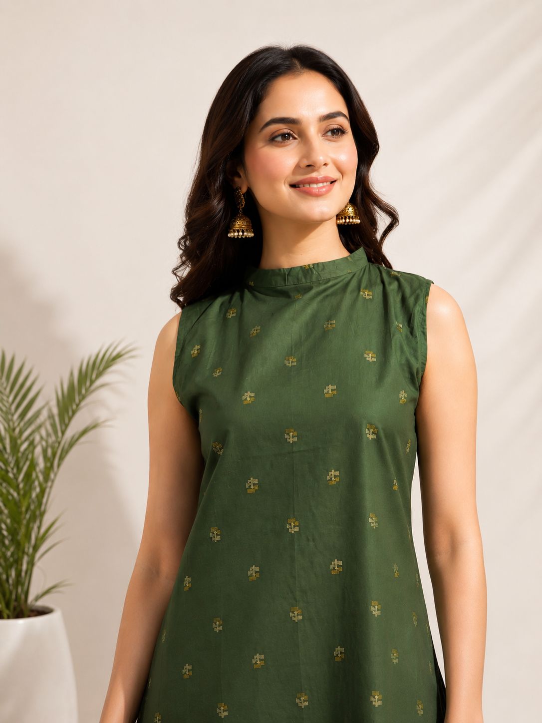 Naisha K 1058 Dhabu Cotton Kurti Pant Set - Amrah Wholesale