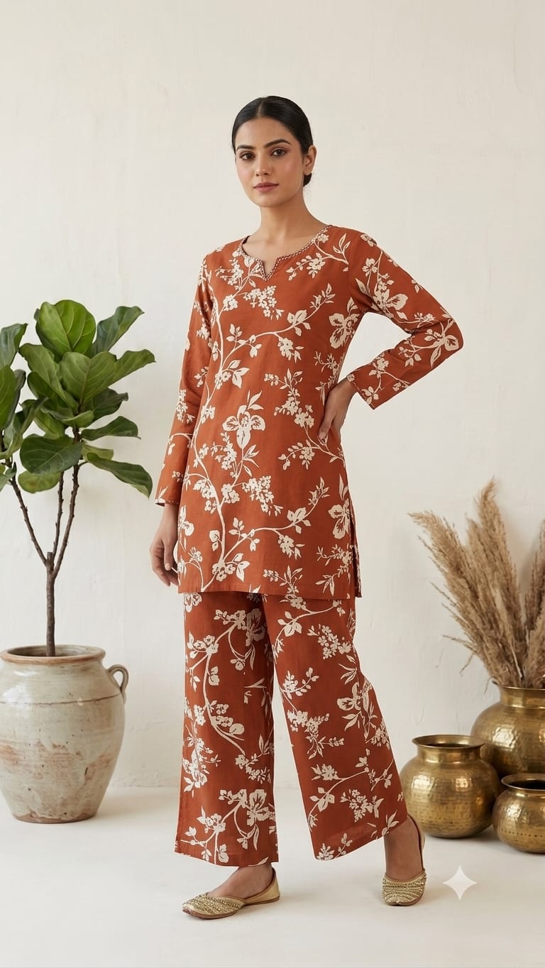 Naisha K 1141 Cotton Printed Co-Ord Set