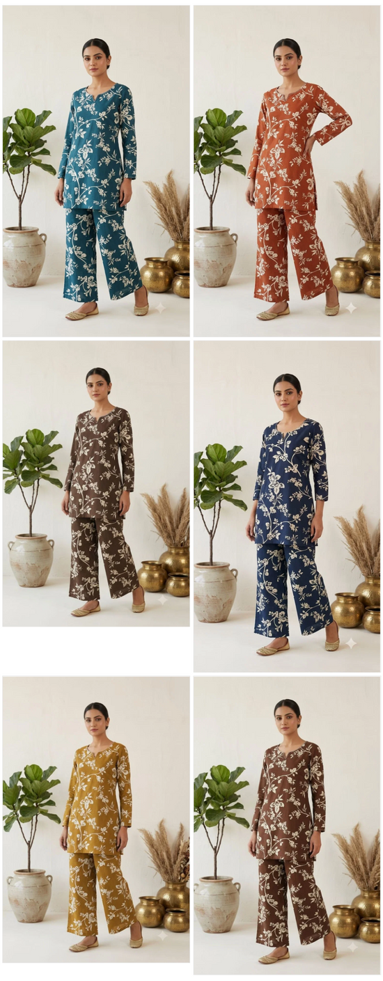 Naisha K 1141 Cotton Printed Co-Ord Set
