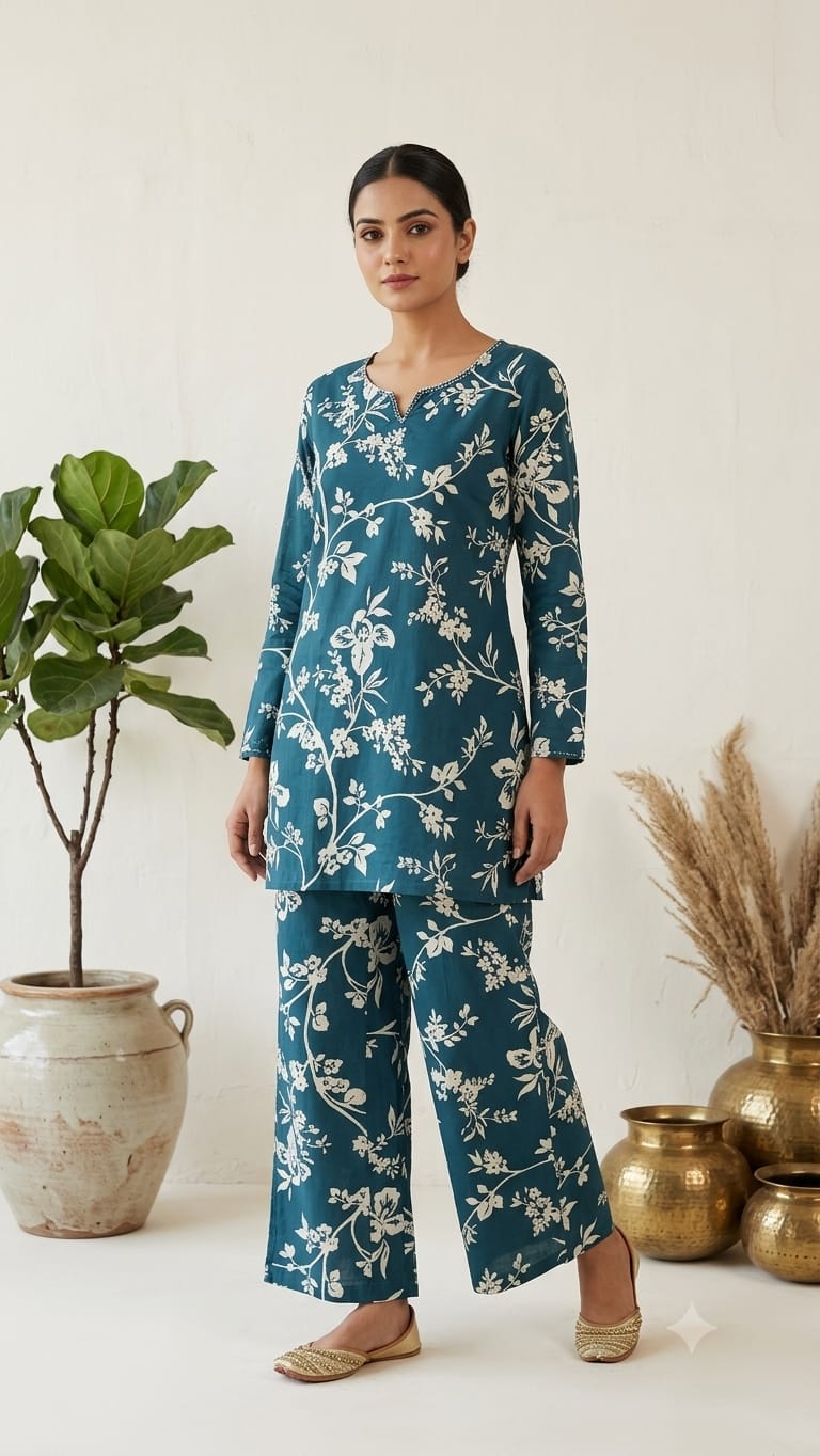Naisha K 1141 Cotton Printed Co-Ord Set