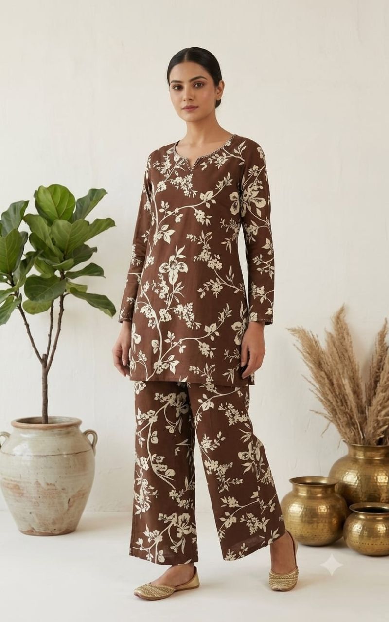 Naisha K 1141 Cotton Printed Co-Ord Set