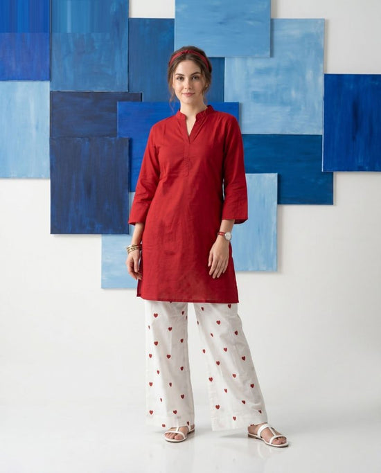 Naisha K 1154 Dhabu Cotton Printed Kurti Pant Set