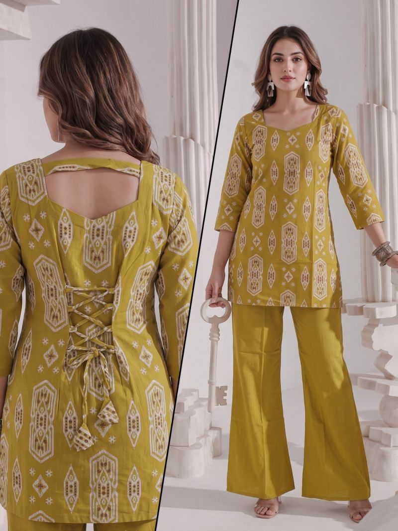 Naisha K 1201 Cotton Discharge Print Co-Ord Set - Amrah Wholesale