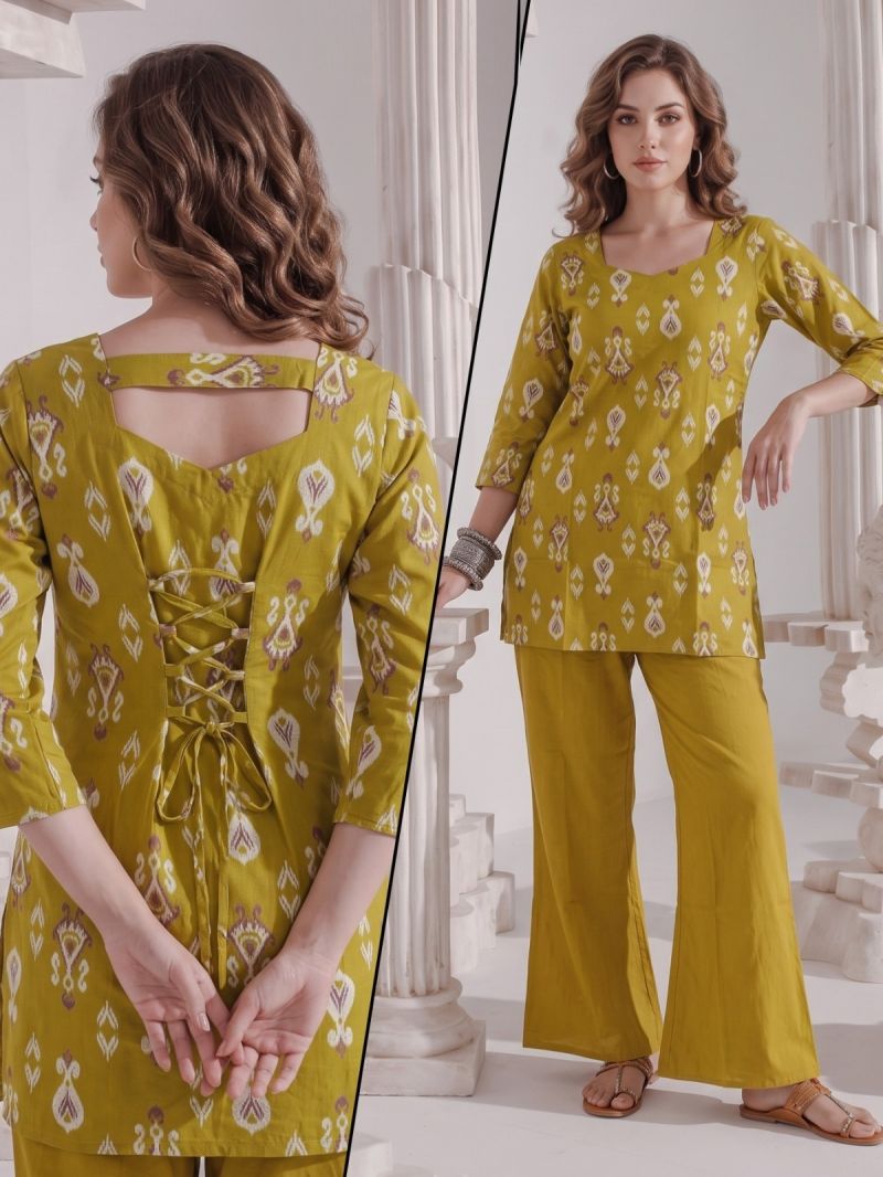 Naisha K 1201 Cotton Discharge Print Co-Ord Set - Amrah Wholesale
