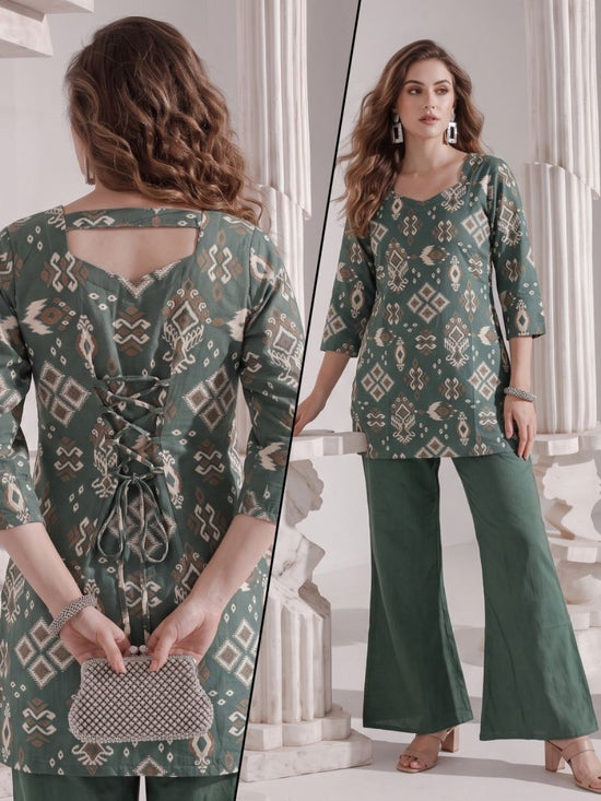 Naisha K 1201 Cotton Discharge Print Co-Ord Set - Amrah Wholesale