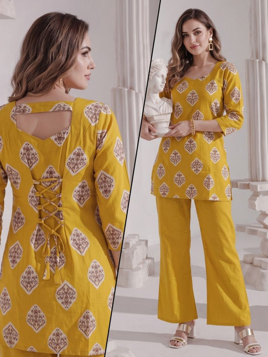 Naisha K 1201 Cotton Discharge Print Co-Ord Set - Amrah Wholesale