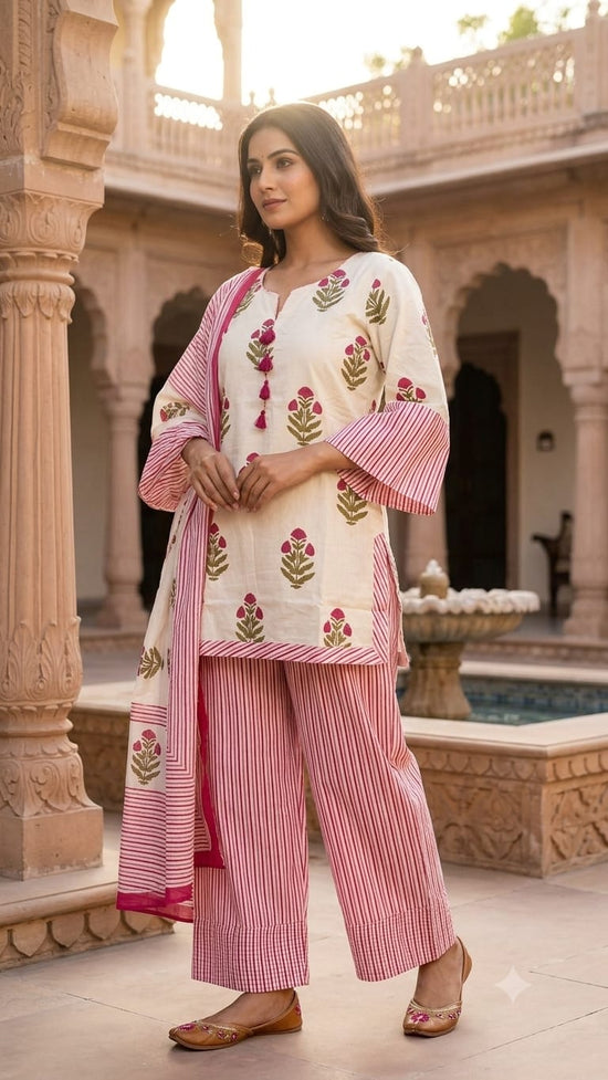 Amrah Naisha K 1220 Cotton Printed Fancy Kurti Set