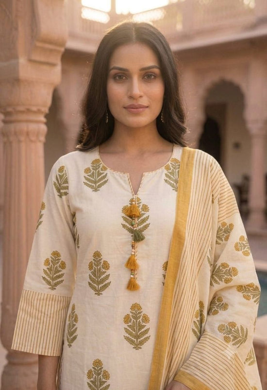 Amrah Naisha K 1220 Cotton Printed Fancy Kurti Set