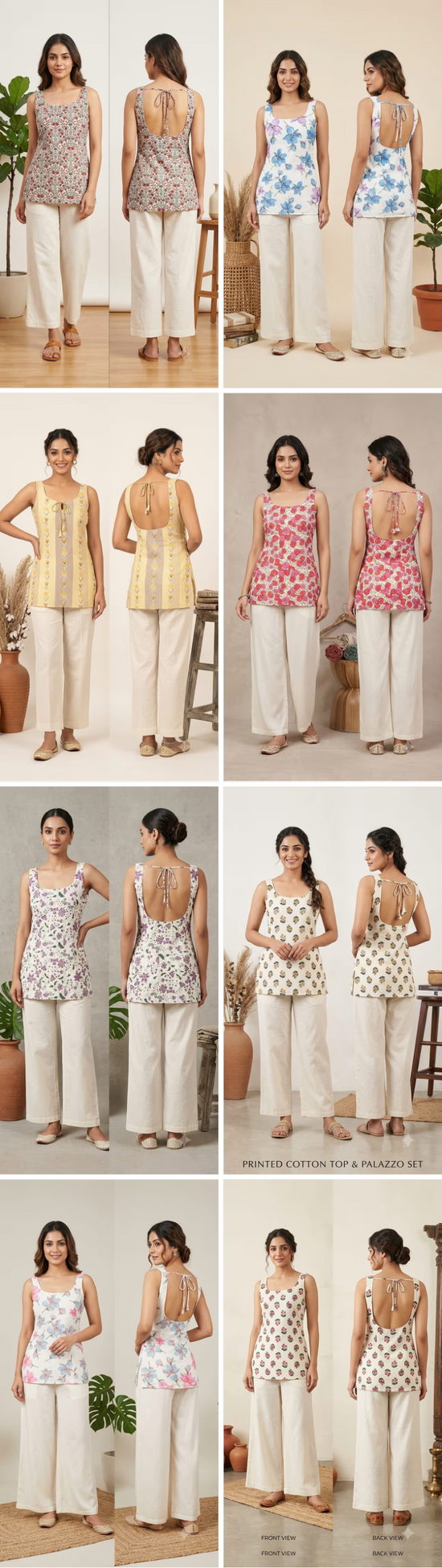 Naisha K 1379 Cotton Printed Fancy Sleeveless Short Top
