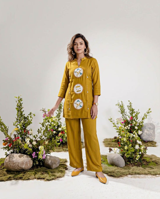 Amrah Wholesale Naisha K 1419 Mul Chanderi Co Ord Set