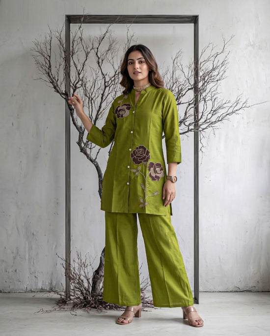 Amrah Wholesale Naisha K 1420 Mul Chanderi Co Ord Set