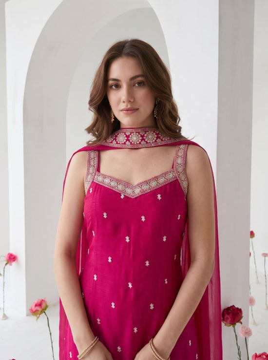 Naisha K 1455 Chinon Sequence Work Salwar Suit Set