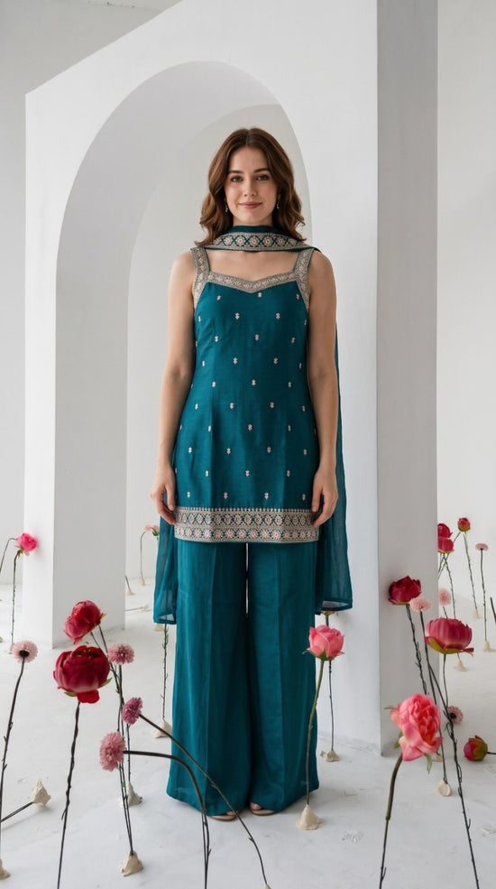 Naisha K 1455 Chinon Sequence Work Salwar Suit Set