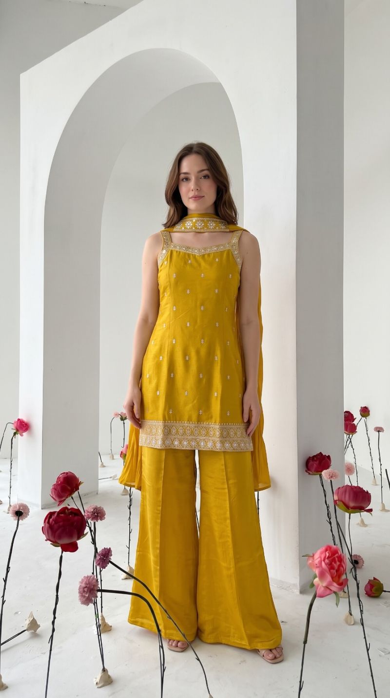 Naisha K 1455 Chinon Sequence Work Salwar Suit Set