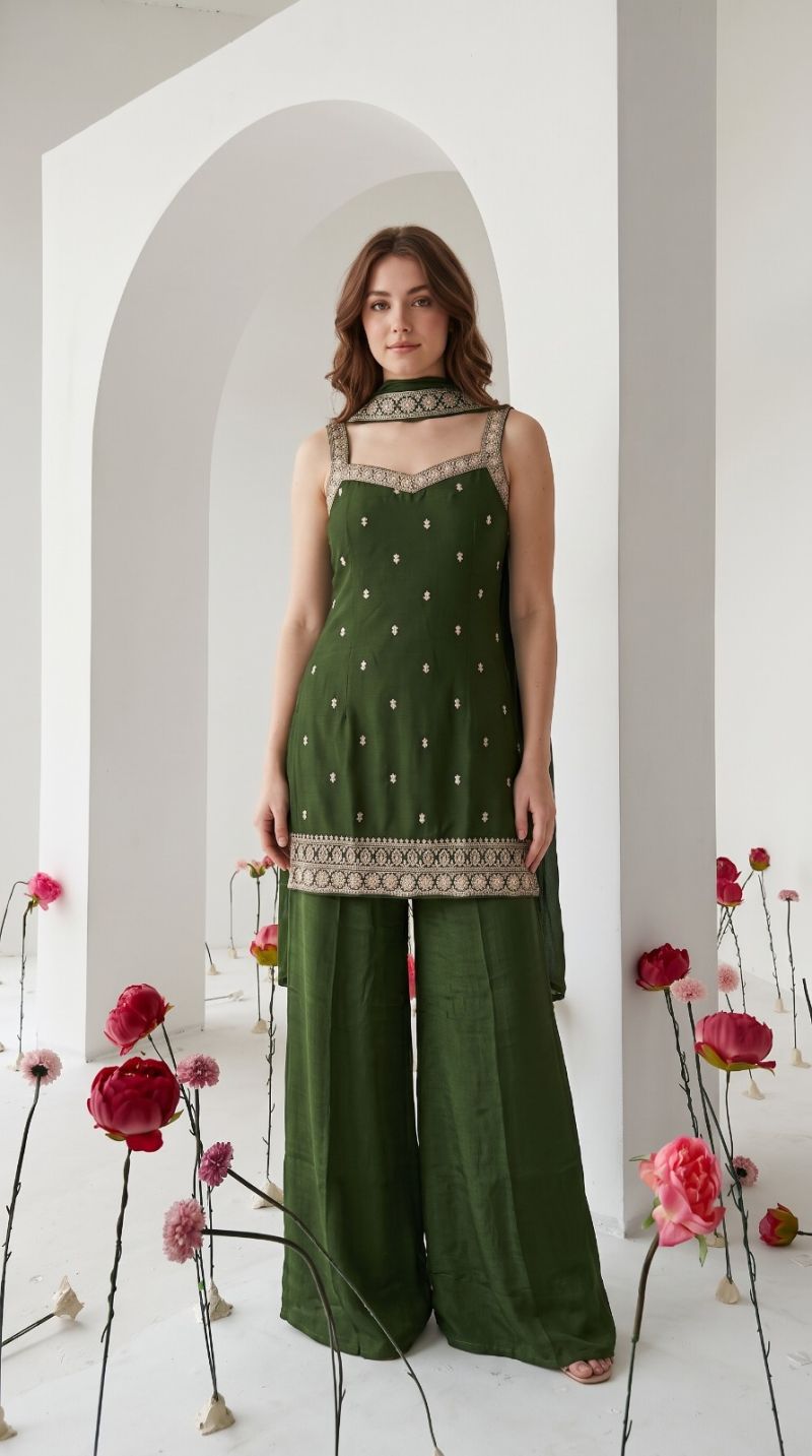 Naisha K 1455 Chinon Sequence Work Salwar Suit Set