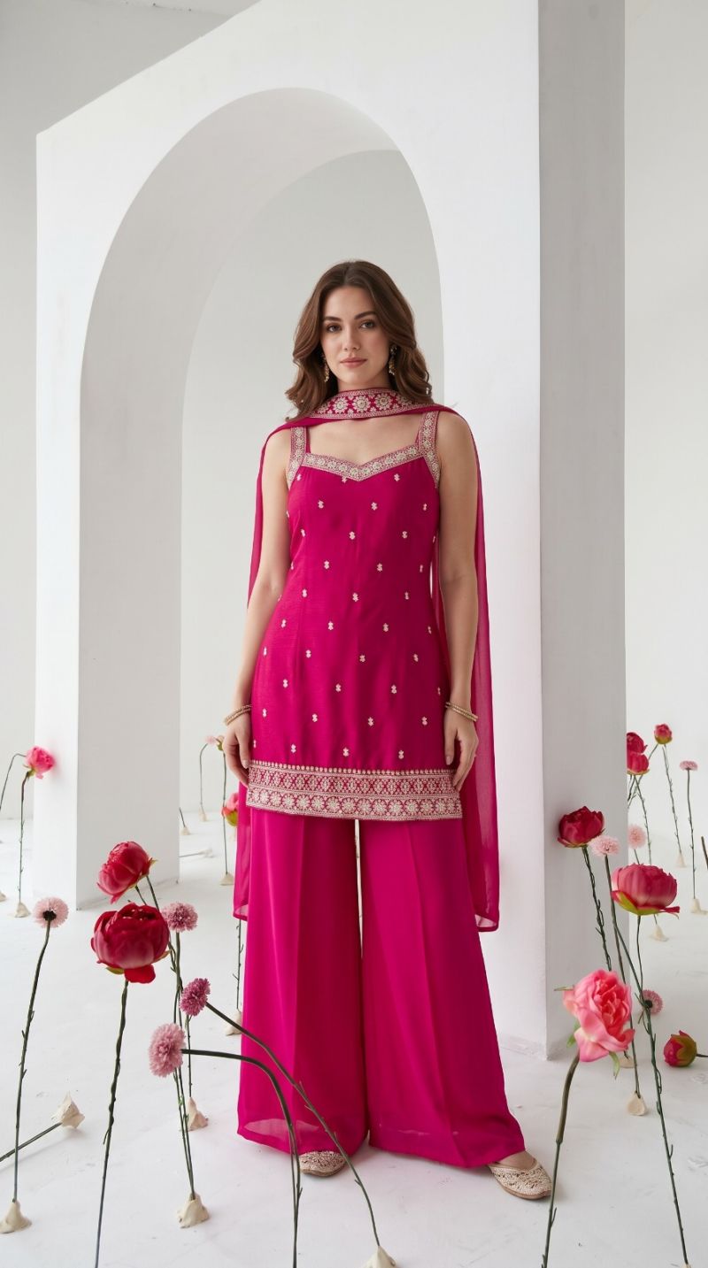 Naisha K 1455 Chinon Sequence Work Salwar Suit Set