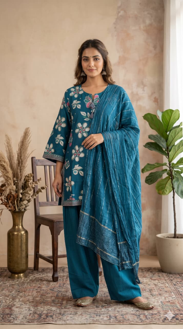 Naisha K 1474 Vertican Silk Printed Farsi Salwar Suit Collection