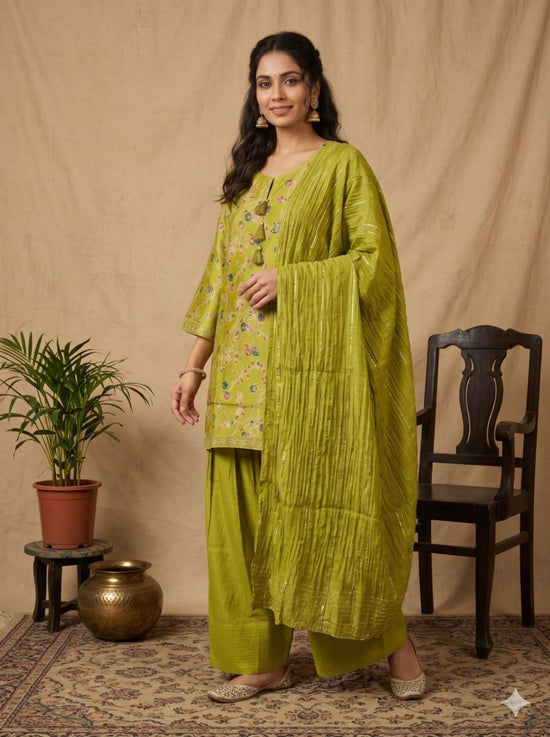 Naisha K 1474 Vertican Silk Printed Farsi Salwar Suit Collection