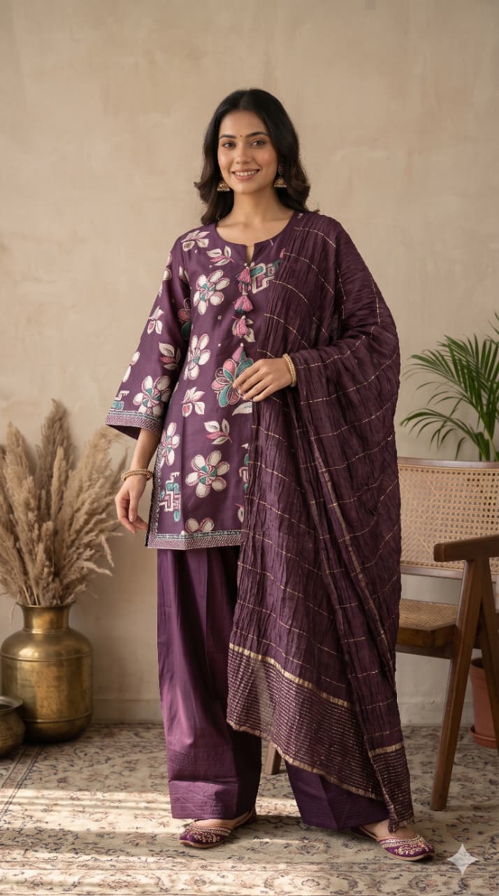 Naisha K 1474 Vertican Silk Printed Farsi Salwar Suit Collection