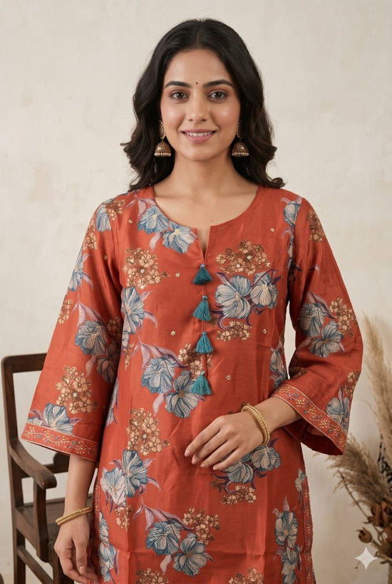 Naisha K 1474 Vertican Silk Printed Farsi Salwar Suit Collection