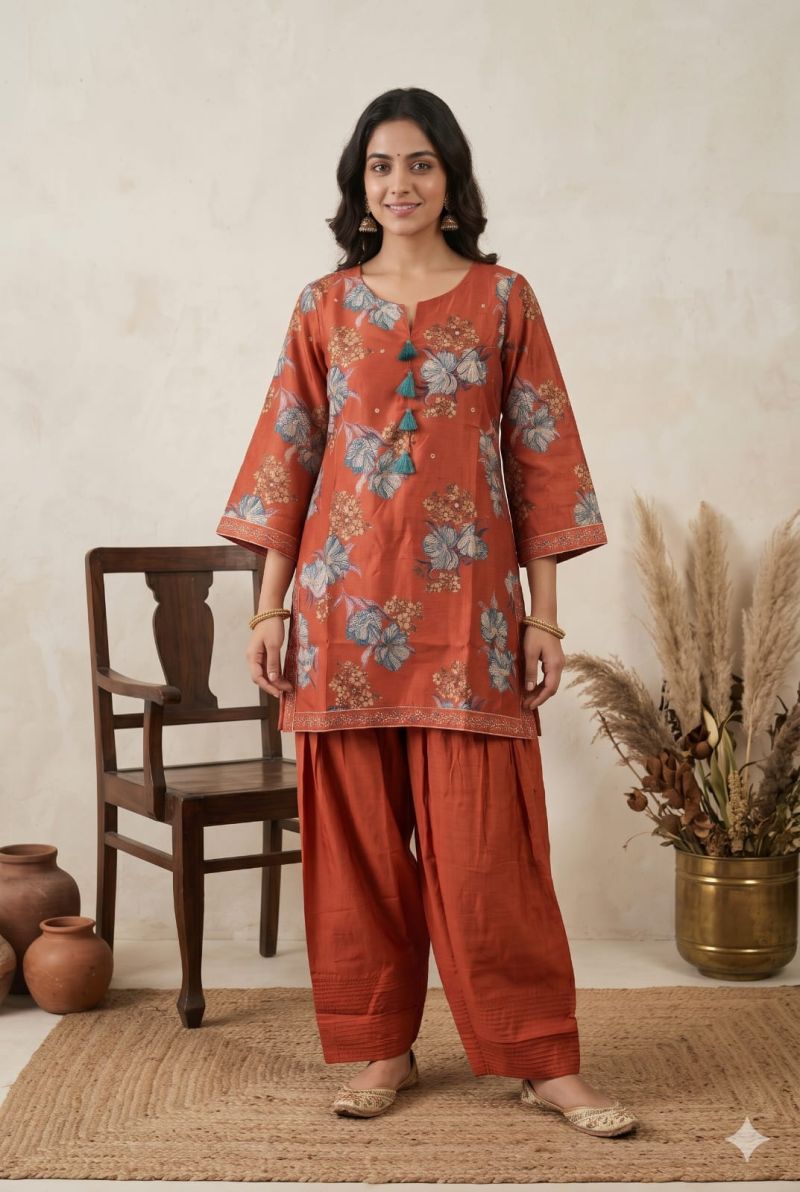Naisha K 1474 Vertican Silk Printed Farsi Salwar Suit Collection