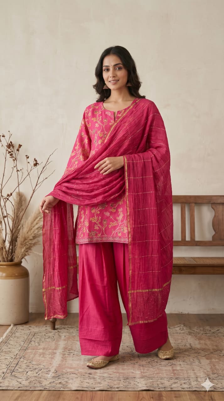Naisha K 1474 Vertican Silk Printed Farsi Salwar Suit Collection