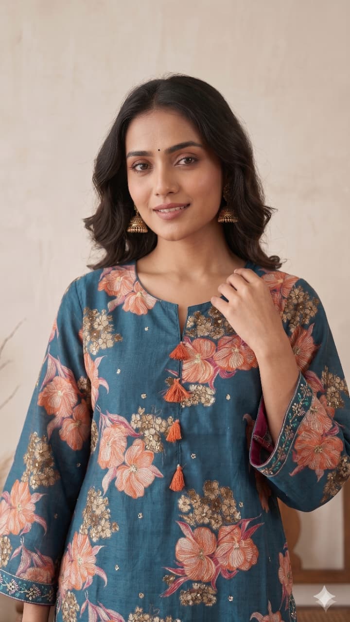 Naisha K 1474 Vertican Silk Printed Farsi Salwar Suit Collection