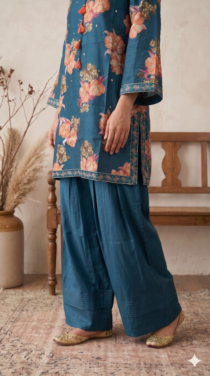 Naisha K 1474 Vertican Silk Printed Farsi Salwar Suit Collection