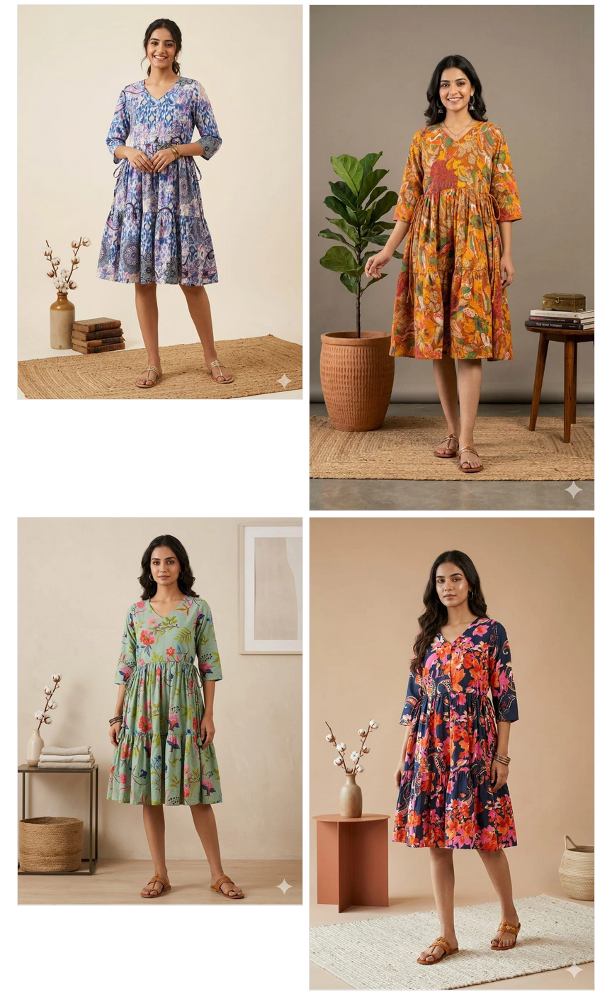 Naisha K 803 Cambric Cotton Printed Tops