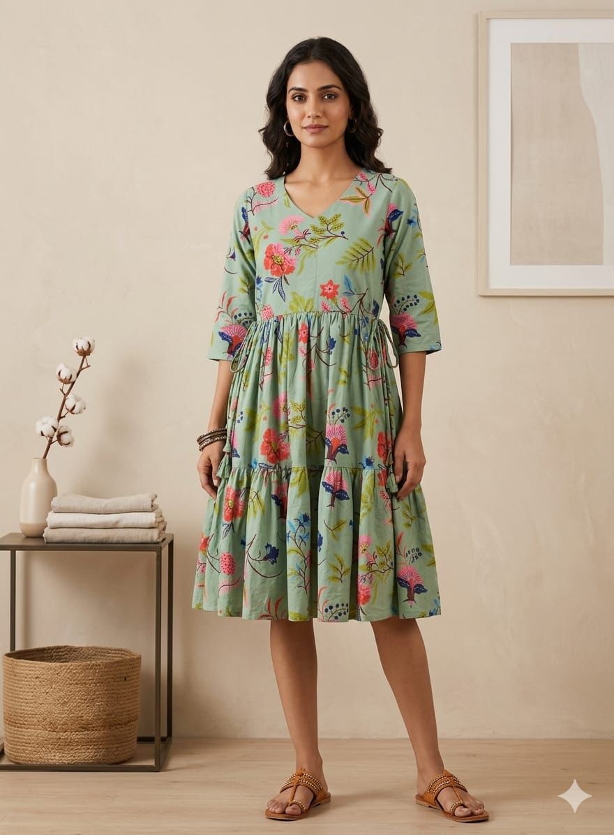 Naisha K 803 Cambric Cotton Printed Tops