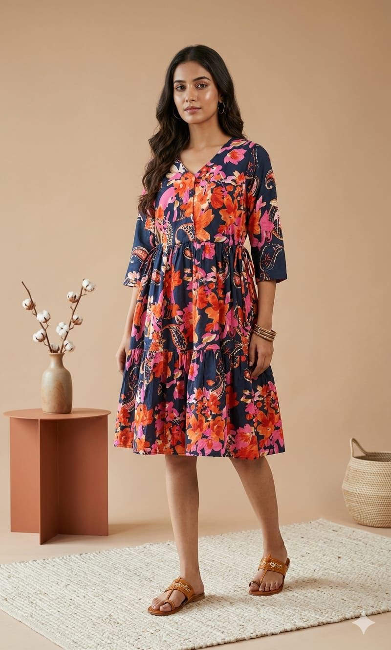 Naisha K 803 Cambric Cotton Printed Tops