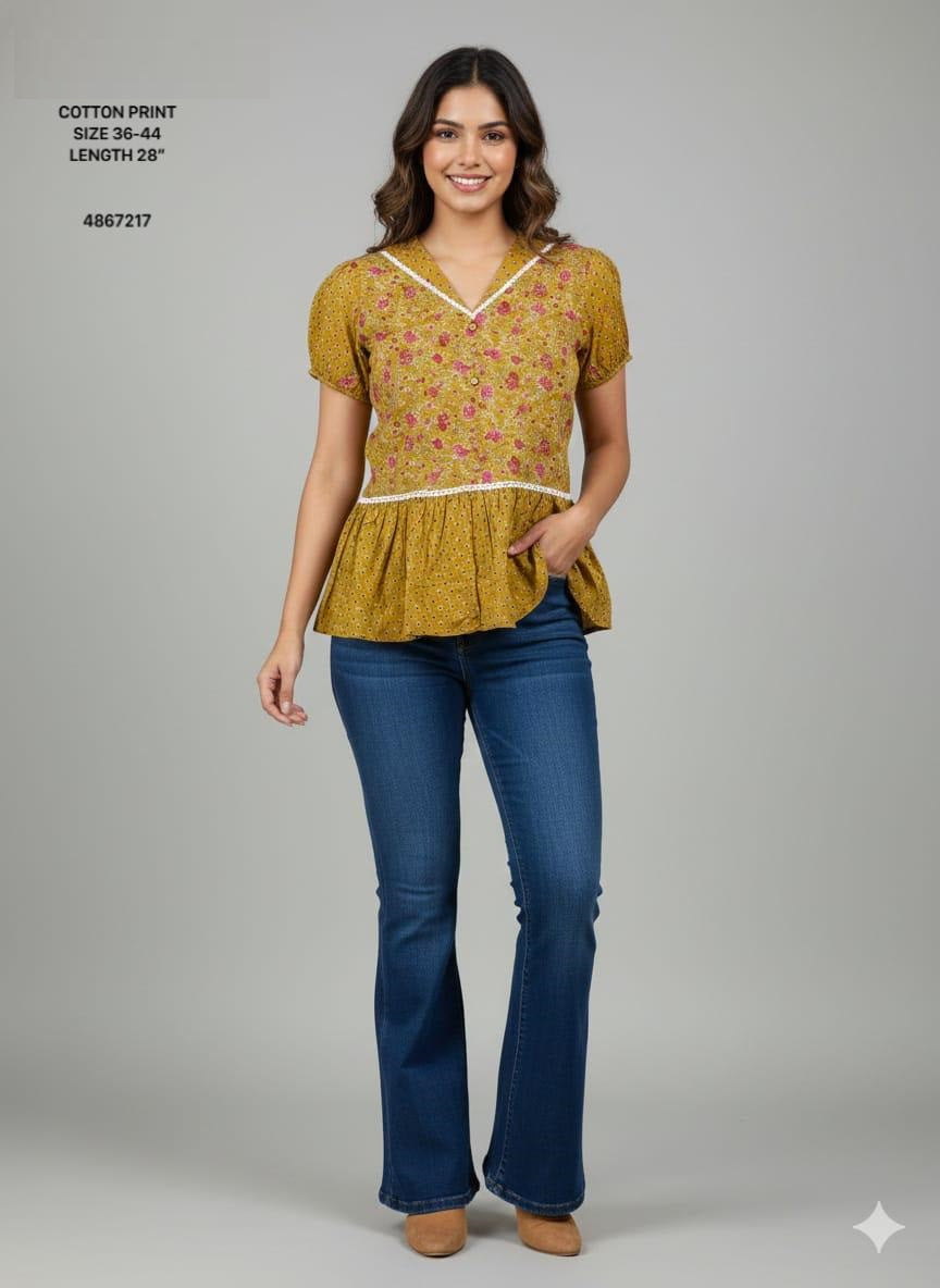 Naisha K 804 Cotton Printed Tops