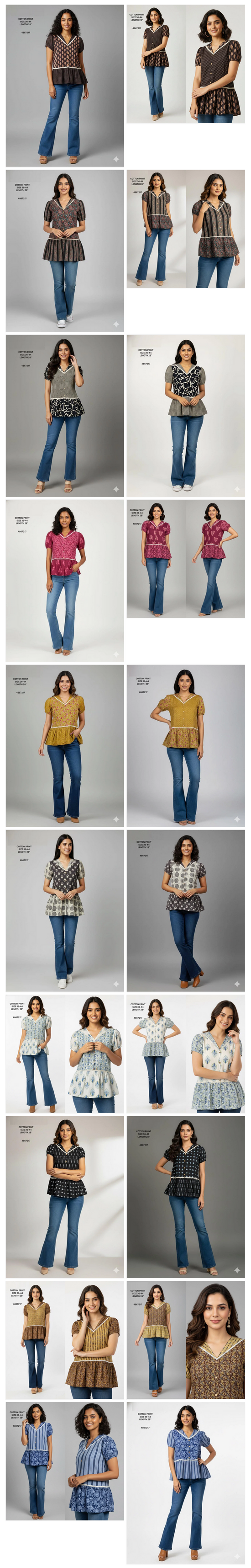 Naisha K 804 Cotton Printed Tops