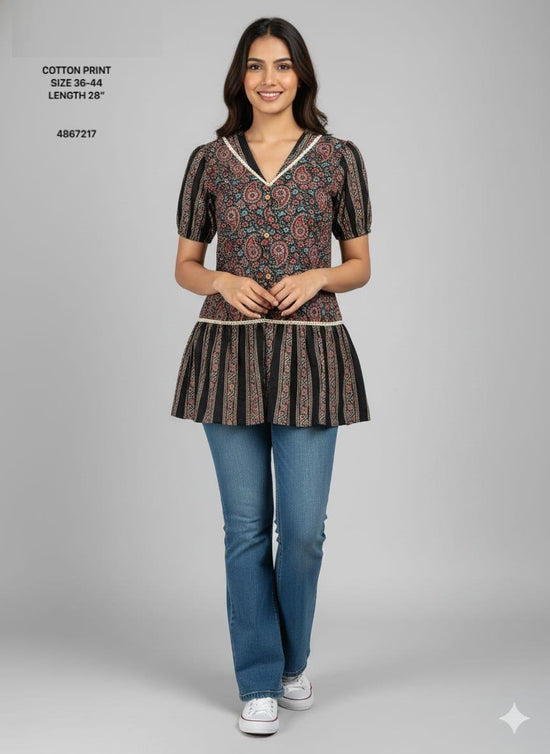 Naisha K 804 Cotton Printed Tops