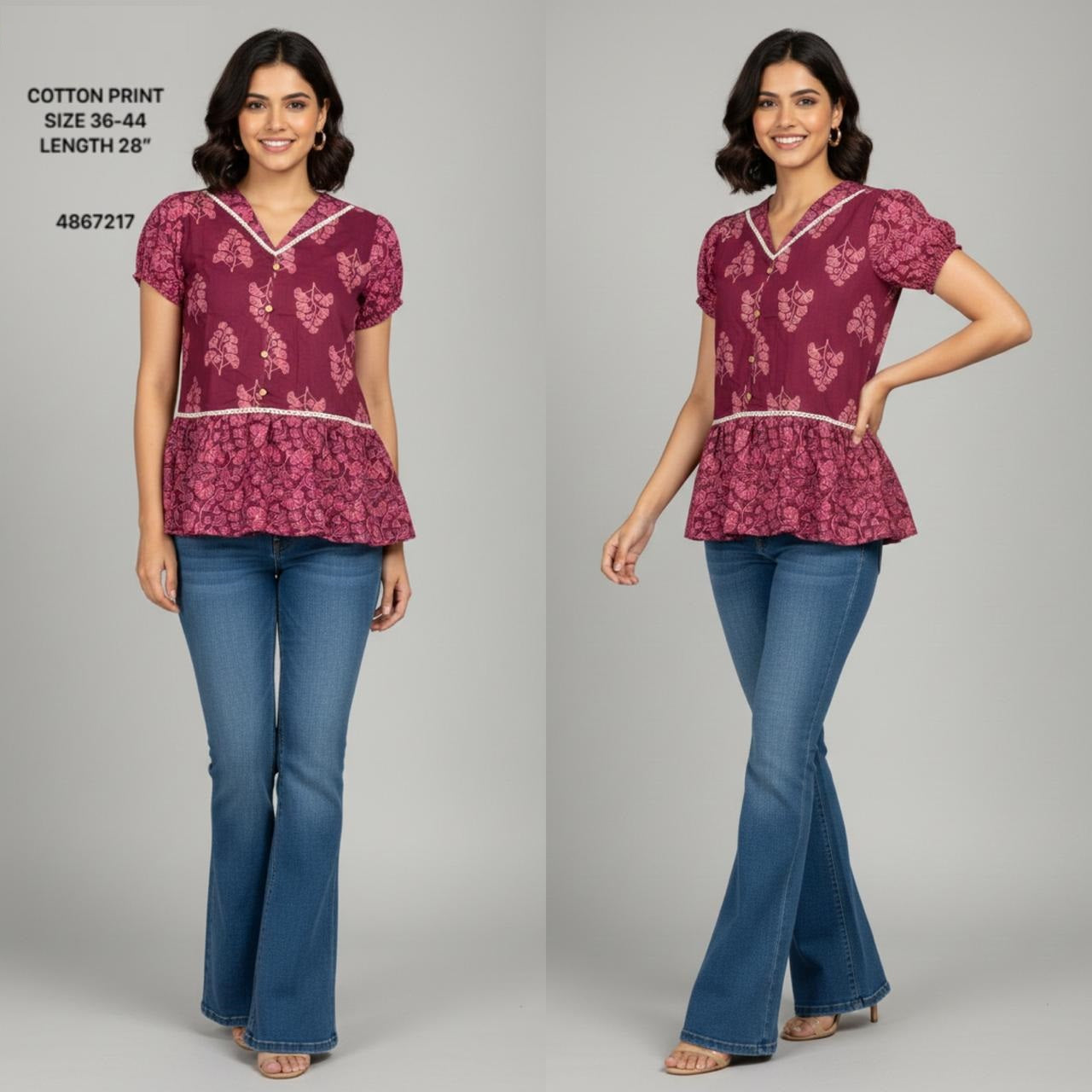 Naisha K 804 Cotton Printed Tops