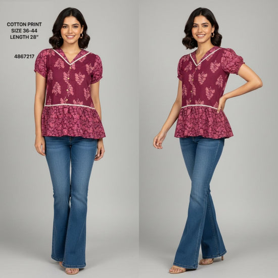 Naisha K 804 Cotton Printed Tops
