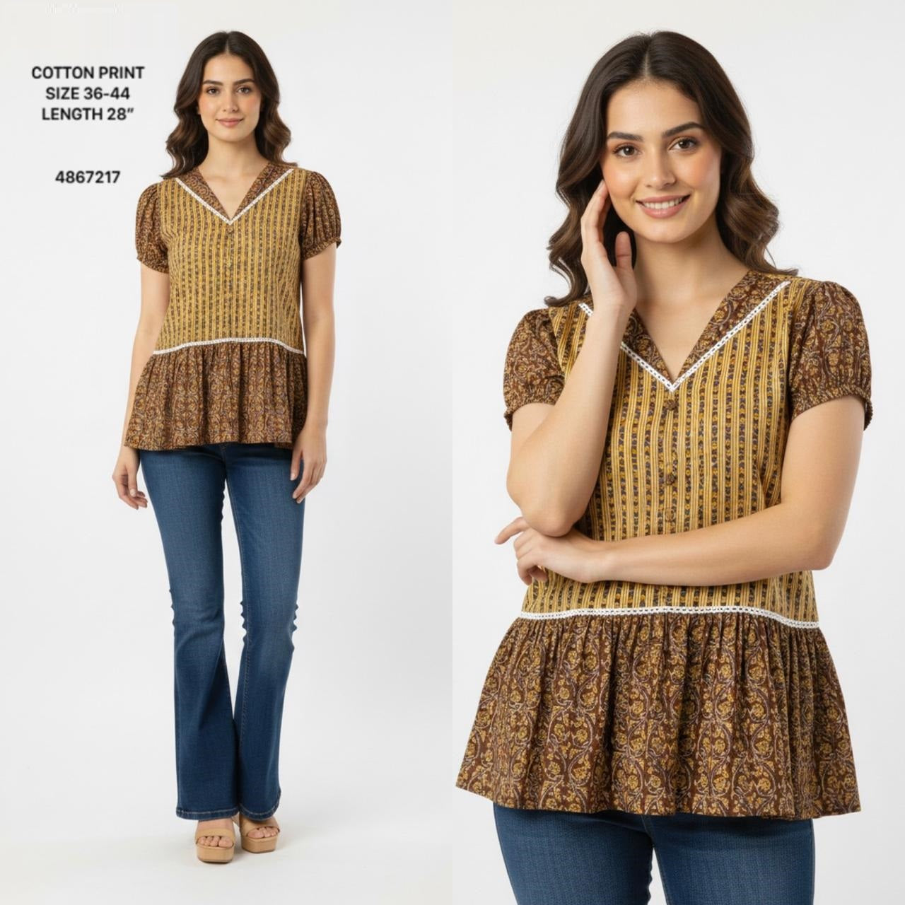 Naisha K 804 Cotton Printed Tops