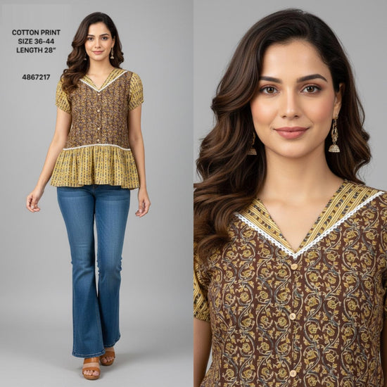 Naisha K 804 Cotton Printed Tops