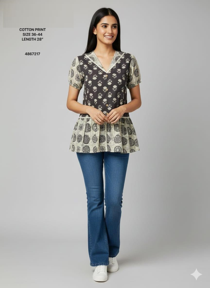 Naisha K 804 Cotton Printed Tops